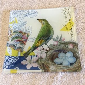Fringe studio Bird botanical trinket dish/tray NWT